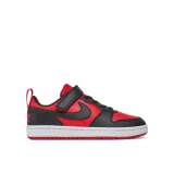 Chlapčenská rekreačná obuv NIKE Court Borough Low Recraft K university red orange midnight navy · záber 1