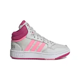 Dievčenská rekreačná obuv ADIDAS Hoops 3.0 Mid K grey one beam pink team real magenta · záber 2