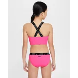 Dievčenské dvojdielne plavecké plavky NIKE SWIM LOGO TAPE HYPER PINK-HYPER PINK · záber 3