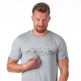 Pánske turistické tričko s krátkym rukávom NORTHFINDER JOHNATHAN-320-greymelange · záber 5