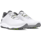Pánske golfové topánky s hrotmi UNDER ARMOUR UA Drive Pro SL Wide white white metallic gun metal · záber 3