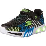 Chlapčenská rekreačná obuv SKECHERS S Lights Flex Glow Elite K black lime · záber 3